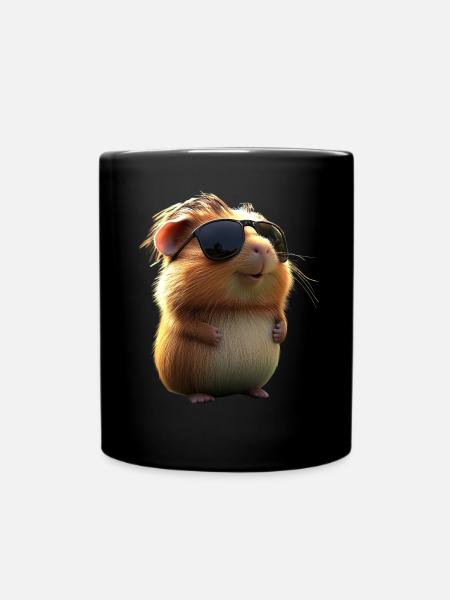 Meerschweinchen Nagetiere Capybara Süßes Nager - Tasse einfarbig - Schwarz