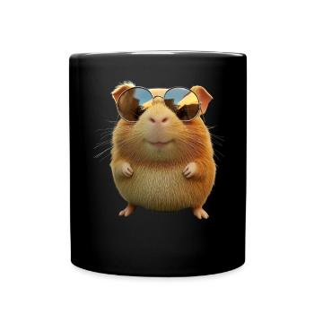 Cochon d’Inde Rongeurs Capybara Rongeur mignon - Mug uni - noir - Devant