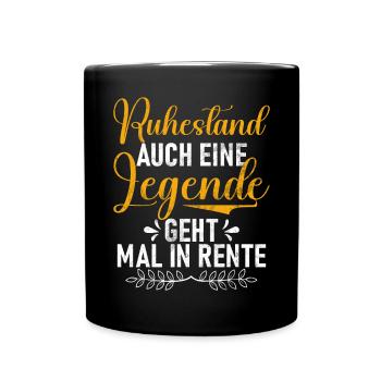 Legend Retirement Funny Motif Pensioner - Full Colour Mug - black - Front