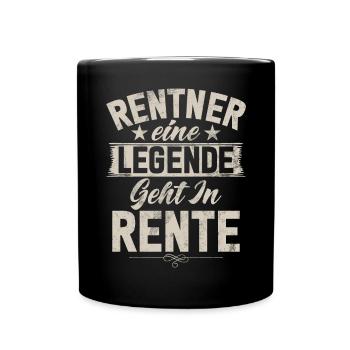 Legend Retirement Funny Motif Pensioner - Full Colour Mug - black - Front