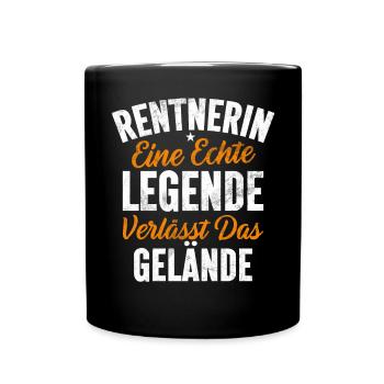 Legend Retirement Funny Motif Pensioner - Full Colour Mug - black - Front