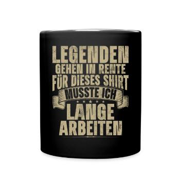 Legend Retirement Funny Motif Pensioner - Full Colour Mug - black - Front
