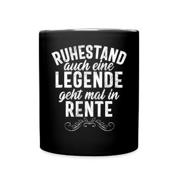 Legend Retirement Funny Motif Pensioner - Full Colour Mug - black - Front