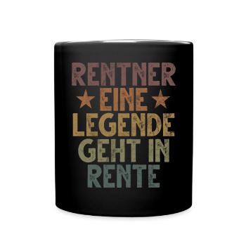 Legend Retirement Funny Motif Pensioner - Full Colour Mug - black - Front