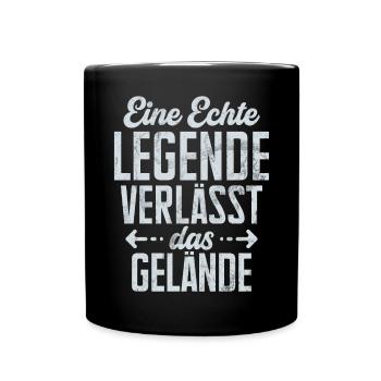 Legend Retirement Funny Motif Pensioner - Full Colour Mug - black - Front