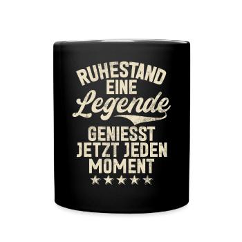 Legend Retirement Funny Motif Pensioner - Full Colour Mug - black - Front