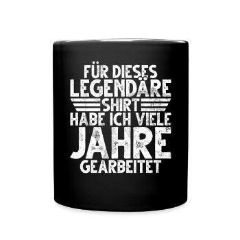 Legend Retirement Funny Motif Pensioner - Full Colour Mug - black - Front