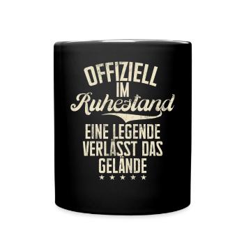 Legend Retirement Funny Motif Pensioner - Full Colour Mug - black - Front