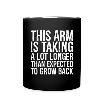 Dieser Arm dauert viel länger als erwartet - Tasse einfarbig - Schwarz - Vorne