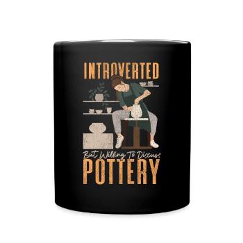 Pottery Ceramics Artist - Full Colour Mug - black - Front