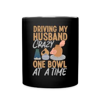 Pottery Ceramics Artist Husband - Full Colour Mug - black - Front