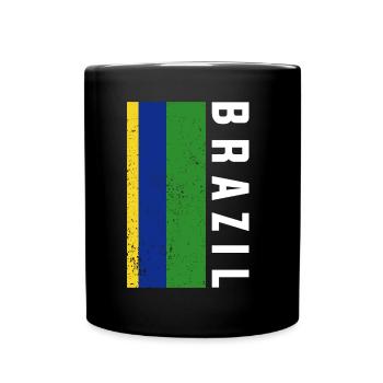 Brasilien Brazil shirt Brasilianer Rio de Janeirao - Tasse einfarbig - Schwarz - Vorne