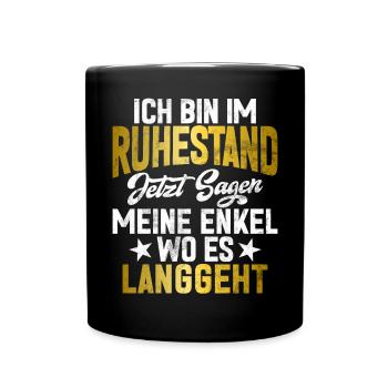 Légende de la retraite Drôle de pension Pension Retraité - Mug uni - noir - Devant