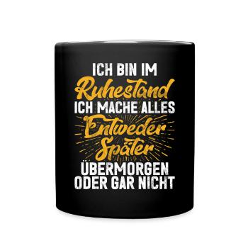 Légende de la retraite Drôle de pension Pension Retraité - Mug uni - noir - Devant