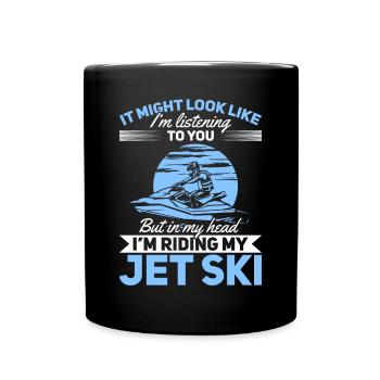 Mais dans ma tête, je suis sur mon jet ski - Funny Jetsk - Mug uni - noir - Devant