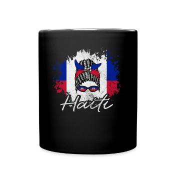 Haiti - Tasse einfarbig - Schwarz - Vorne