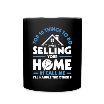 Real Estate Agent Real Estate Agent Gift - Full Colour Mug - black - Front