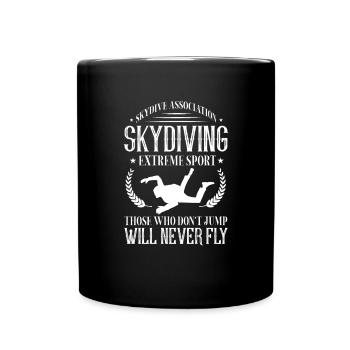 Parachutisme Parachutisme Parachute Cadeau - Mug uni - noir - Devant