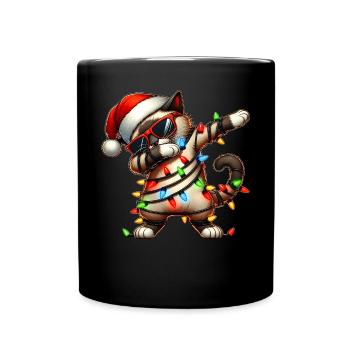 Tupfende Siamesische Katze Sonnenbrille Niedlich W - Tasse einfarbig - Schwarz - Vorne