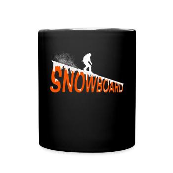 Snowboard - Tasse einfarbig - Schwarz - Vorne