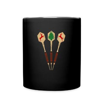 Dartpfeile - Weihnachten - Tasse einfarbig - Schwarz - Vorne