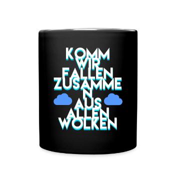 Fallschirmspringen - Tasse einfarbig - Schwarz - Vorne