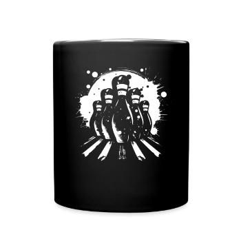 Dessin de quilles de bowling - Mug uni - noir - Devant