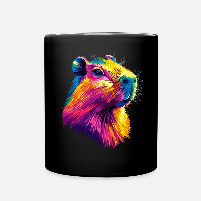 Capybara Be Capy Capybara Funny Capybara - Full Colour Mug - black