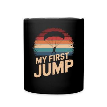 Ma première aventure de saut en parachute - Mug uni - noir - Devant