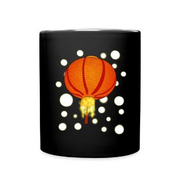 Himmels Laterne - Kong Ming Laterne - Tasse einfarbig - Schwarz - Vorne