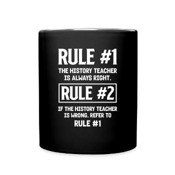 Lustiges Lehrer Lehrerinnen Geschenk - Tasse einfarbig - Schwarz - Vorne