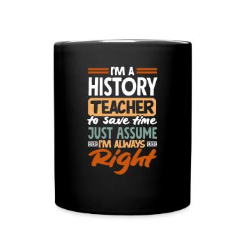 Lustiges Lehrer Lehrerinnen Geschenk - Tasse einfarbig - Schwarz - Vorne