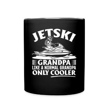 Jetski Papi comme un Papi normal juste plus cool - - Mug uni - noir - Devant