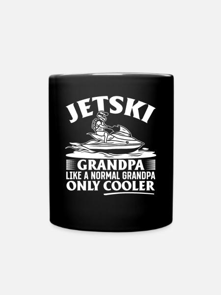 Jetski Grandpa like a normal Grandpa just cooler - - Tasse einfarbig - Schwarz