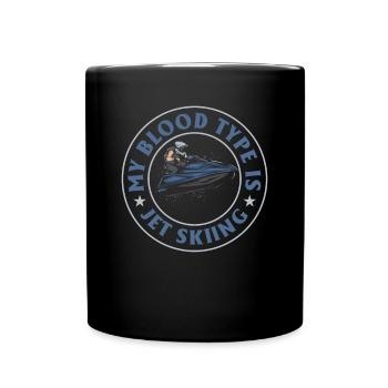 Jetski drôle Jetski - Mon groupe sanguin est Jet skii - Mug uni - noir - Devant
