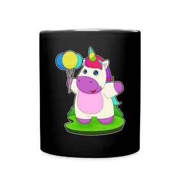 Unicorn Balloon - Full Colour Mug - black - Front