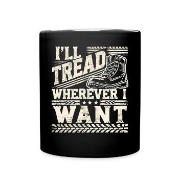 Bold Hiking Boot Tread Design for Adventure Seeker - Full Colour Mug - black - Front