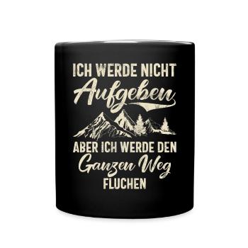 Berge Natur Bergsteigen Alpen Klettern Wandern - Tasse einfarbig - Schwarz - Vorne