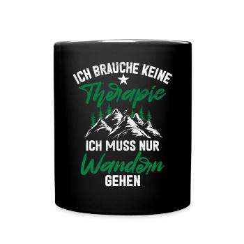 Berge Natur Bergsteigen Alpen Klettern Wandern - Tasse einfarbig - Schwarz - Vorne
