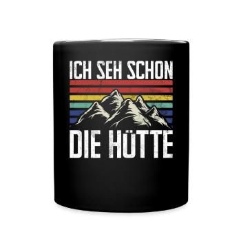 Berge Natur Bergsteigen Alpen Klettern Wandern - Tasse einfarbig - Schwarz - Vorne