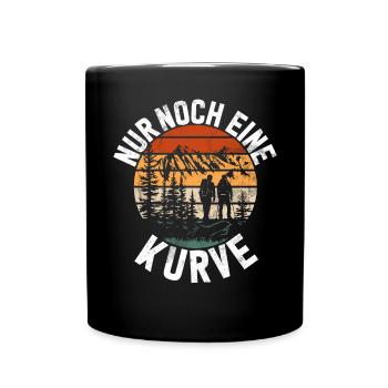 Berge Natur Bergsteigen Alpen Klettern Wandern - Tasse einfarbig - Schwarz - Vorne