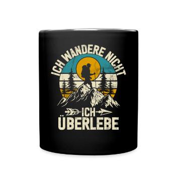 Berge Natur Bergsteigen Alpen Klettern Wandern - Tasse einfarbig - Schwarz - Vorne
