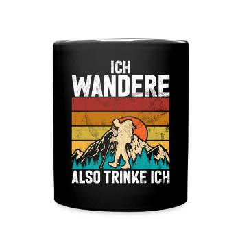 Berge Natur Bergsteigen Alpen Klettern Wandern - Tasse einfarbig - Schwarz - Vorne