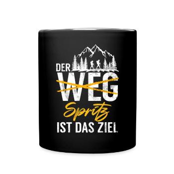 Berge Natur Bergsteigen Alpen Klettern Wandern - Tasse einfarbig - Schwarz - Vorne