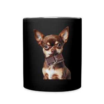 Chihuahua - Tasse einfarbig - Schwarz - Vorne