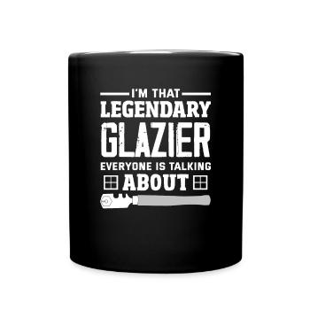 Glaser Geschenk - Tasse einfarbig - Schwarz - Vorne