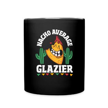 Glaser Geschenk - Tasse einfarbig - Schwarz - Vorne