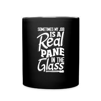Glaser Geschenk - Tasse einfarbig - Schwarz - Vorne