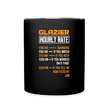 Glaser Geschenk - Tasse einfarbig - Schwarz - Vorne