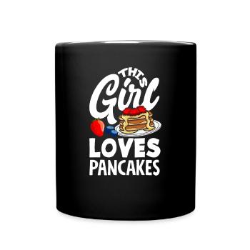 Funny Pancake Lover Gift - Full Colour Mug - black - Front